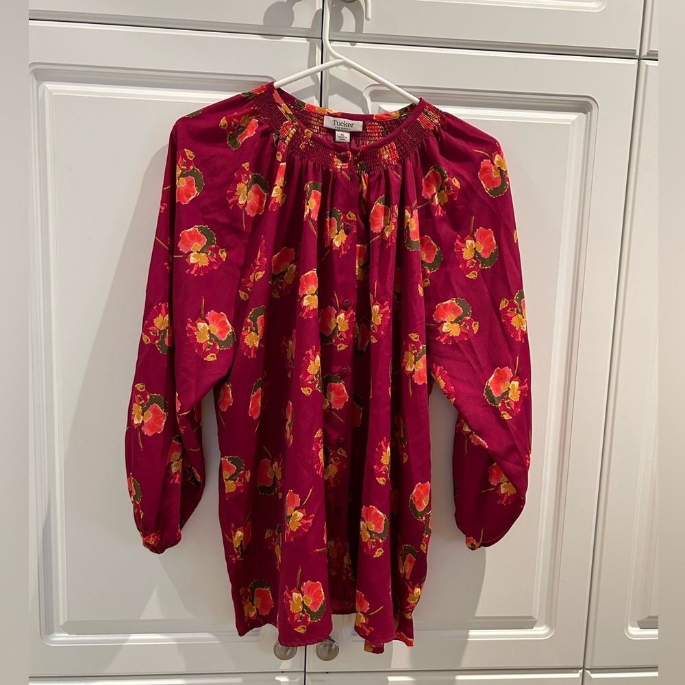 Tucker For Target Smocked Blouse Size XL NWOT